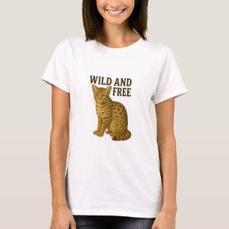 Camiseta Gato Leopardo Selvagem e Livre