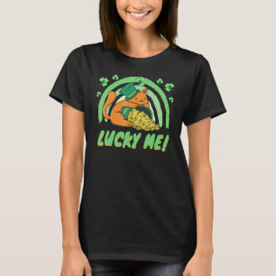 Camiseta Gato Leprechaun Celebração do Dia de São Patrício_