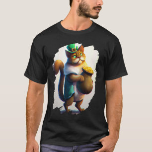 Camiseta Gato Leprechaun Dia de São Patrício Gatinhos Gatos