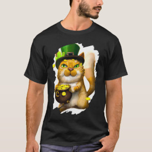 Camiseta Gato Leprechaun Dia de São Patrício Gatinhos Gatos