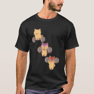 Camiseta Gato Levantamento de Peso Academia Treino Exercíci