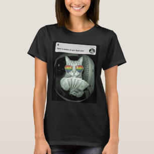 Camiseta Gato lgbt em movimento na porta da frente bissexua
