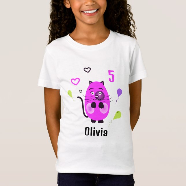 Camiseta Gato lilás (Frente)