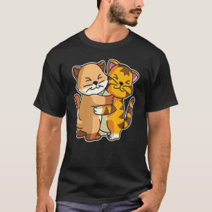 Camiseta Gato Listrado & Gatinhos Animais Fofos Para Mulher