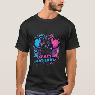 Camiseta Gato Louco Gato Engraçado Gato Gato De Mata Gato G