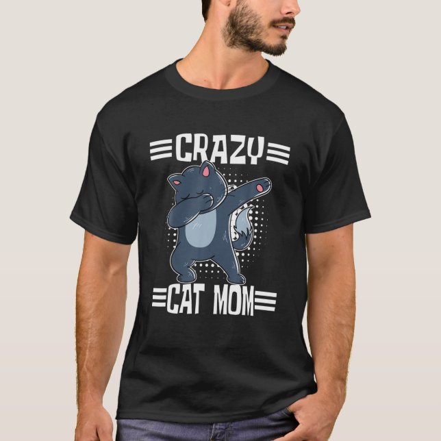 Camiseta Gato Louco Mamãe Dabbing (Frente)