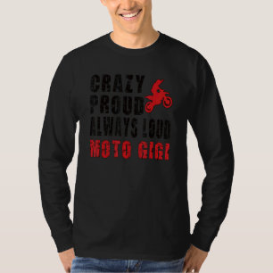 Camiseta Gato Louco, Orgulhoso, Giga Gigi Vovó Dirt Bike Gi