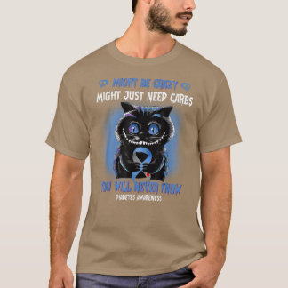 Camiseta Gato Louco Pode Ser Diabetes Azul Louco