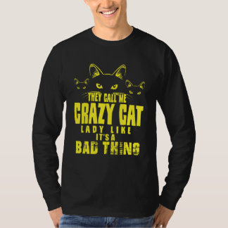 Camiseta Gato Louco Senhora Miow Kitty Gata Mãe E Pai De Ga