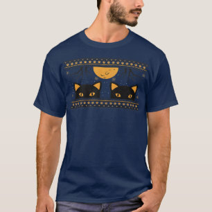 Camiseta Gato Lover Autumn Fall Sweater Design Pi Único