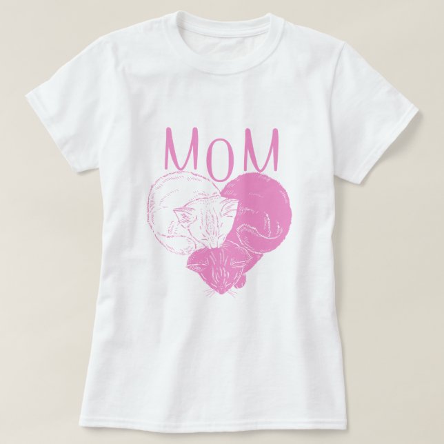 Camiseta GATO LOVER | Cat Mãe Rosa (Frente do Design)