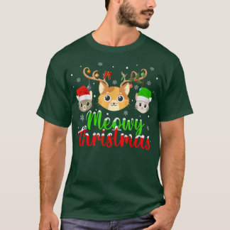 Camiseta Gato Lover Xmas Luzes Papais noeis para Rebeldes M
