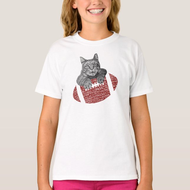 Camiseta Gato Loving do futebol americano (Frente)