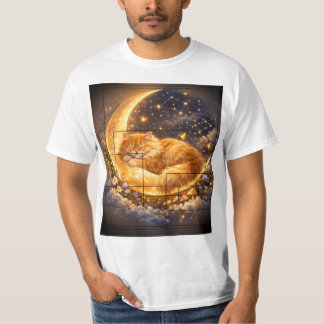 Camiseta Gato Lua Sonhador | Camiseta Gato Adormec