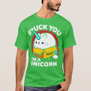 Camiseta Gato-macaco-gato-do-Unicórnio em uma Cotação Sassy