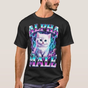 Camiseta Gato macho alfa filhote engraçado para homens e mu