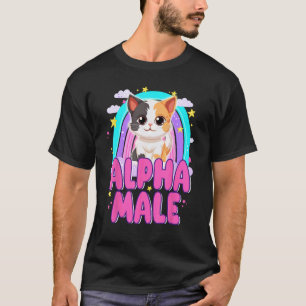 Camiseta Gato Macho Alfa Filhote Engraçado Para Homens Mulh