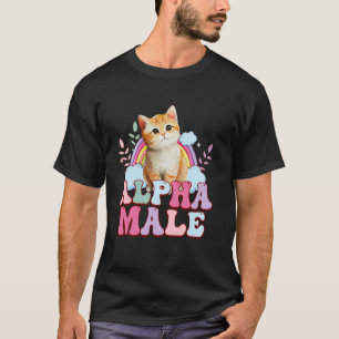 Camiseta Gato Macho Alfa Filhote Engraçado Para Homens Mulh