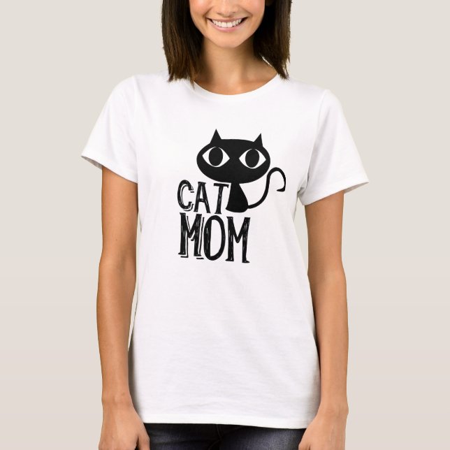 Camiseta Gato, mãe, bobagem de gato engraçado (Frente)