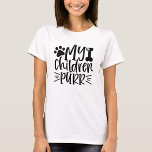 Camiseta Gato Mãe Meus Filhos Ronronam