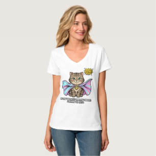 Camiseta Gato Mãe Superpoderoso Engraçado - Ignorando Human