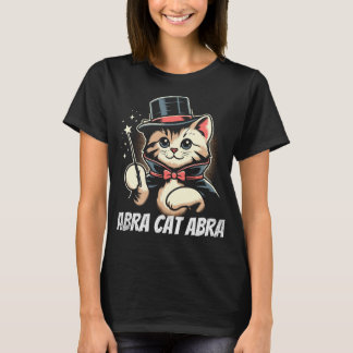 Camiseta Gato Mágico Adorável Design Abracatabra