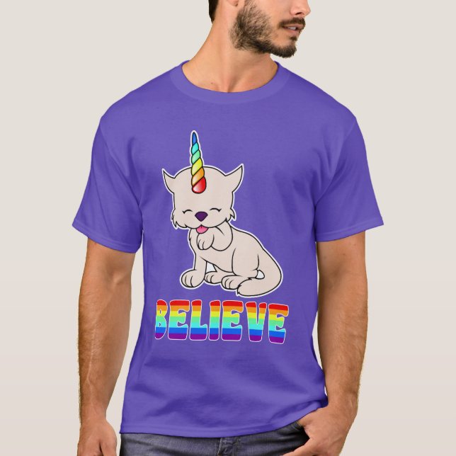 Camiseta Gato mágico = Kittycorn do unicórnio (Frente)