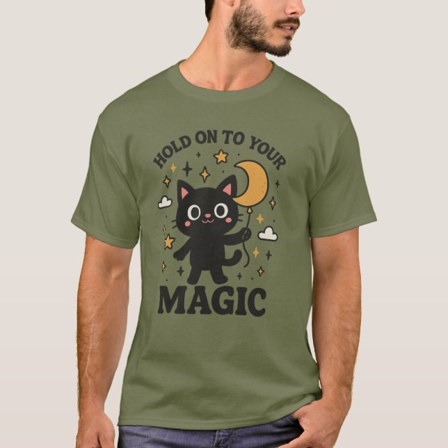 Camiseta Gato Mágico Lua (Frente)