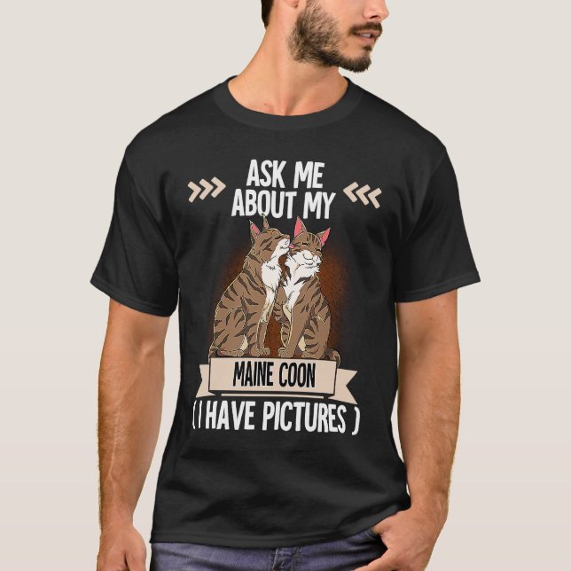 Camiseta Gato Maine Coon 8 (Frente)
