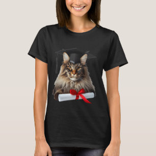 Camiseta Gato Maine Coon Cerimônia de Formatura Capela Grad
