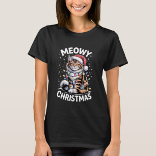 Camiseta Gato Maine Coon Meowy Natal Roupa de Natal Diverti