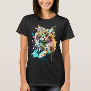Camiseta Gato Maine Coon Splash 1
