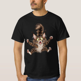 Camiseta Gato Maine Coon Surpreso
