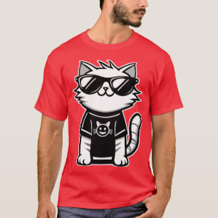 Camiseta Gato mais legal do mundo com óculos escuros