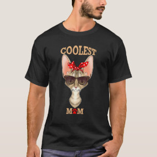 Camiseta Gato Mais Legal Mãe Devon Rex Cat Mãe Devon Rex Ca
