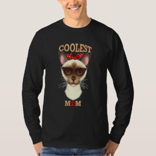 Camiseta Gato Mais Legal Mãe I Gato Burmanês Mãe I Gato Bur