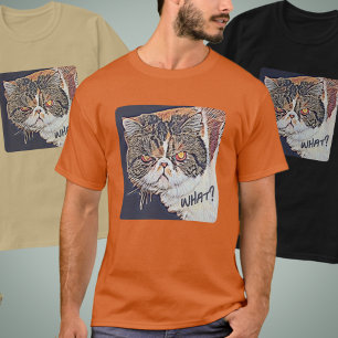 Camiseta Gato Mal-Humorado Engraçado