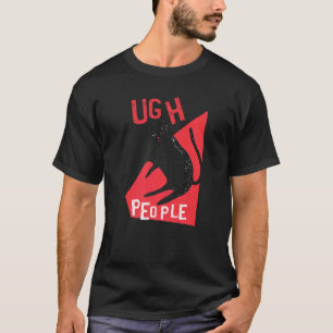 Camiseta Gato Mal-Humorado Pessoas Ugh