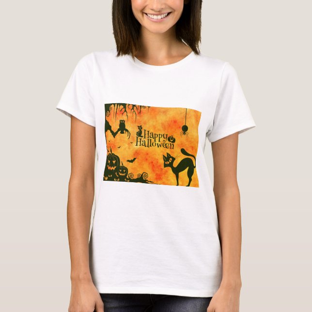 Camiseta gato malhado (Frente)