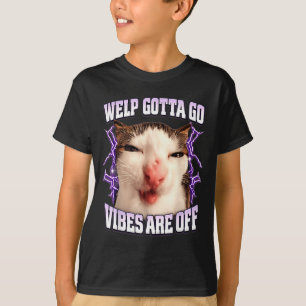 Camiseta Gato malhado engraçado filhote tenho que ir dizend