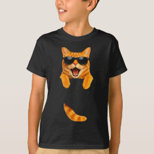Camiseta Gato malhado fofo bolso gato engraçado gato mamãe