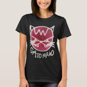 Camiseta Gato Malo, O Mau Grafite De Gatinho De Lima Peru