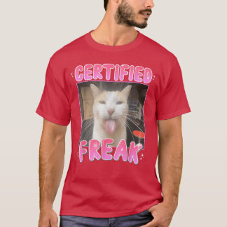 Camiseta Gato Maluco Certificado Meme de Gato Divertido Hum