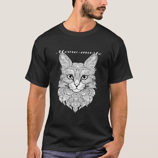 Camiseta Gato Mandala de Relax (Frente)