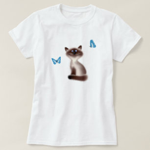 Camiseta Gato manhoso & borboletas