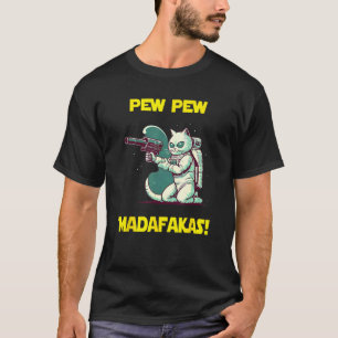 Camiseta Gato Manx Astronauta Espacial Pew Madafakas 1
