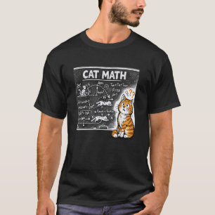 Camiseta Gato Matemática Física Equações Quadro Negro Tabby
