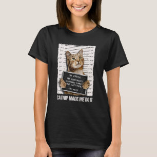 Camiseta Gato Mau Prisão Cadeia Erva-Doce Me Fez Fazer Pris
