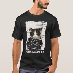 Camiseta Gato Mau Prisão Cadeia Erva-Doce Me Fez Fazer Pris