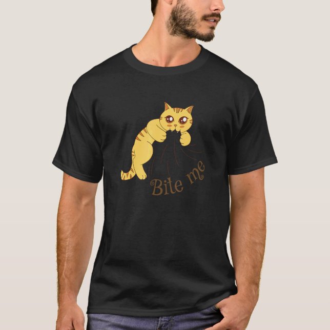 Camiseta Gato me mordeu (Frente)